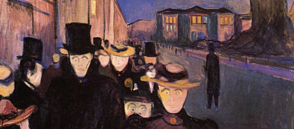 Evening on Karl Johan, de Edvard Munch. Crédito: Reprodução