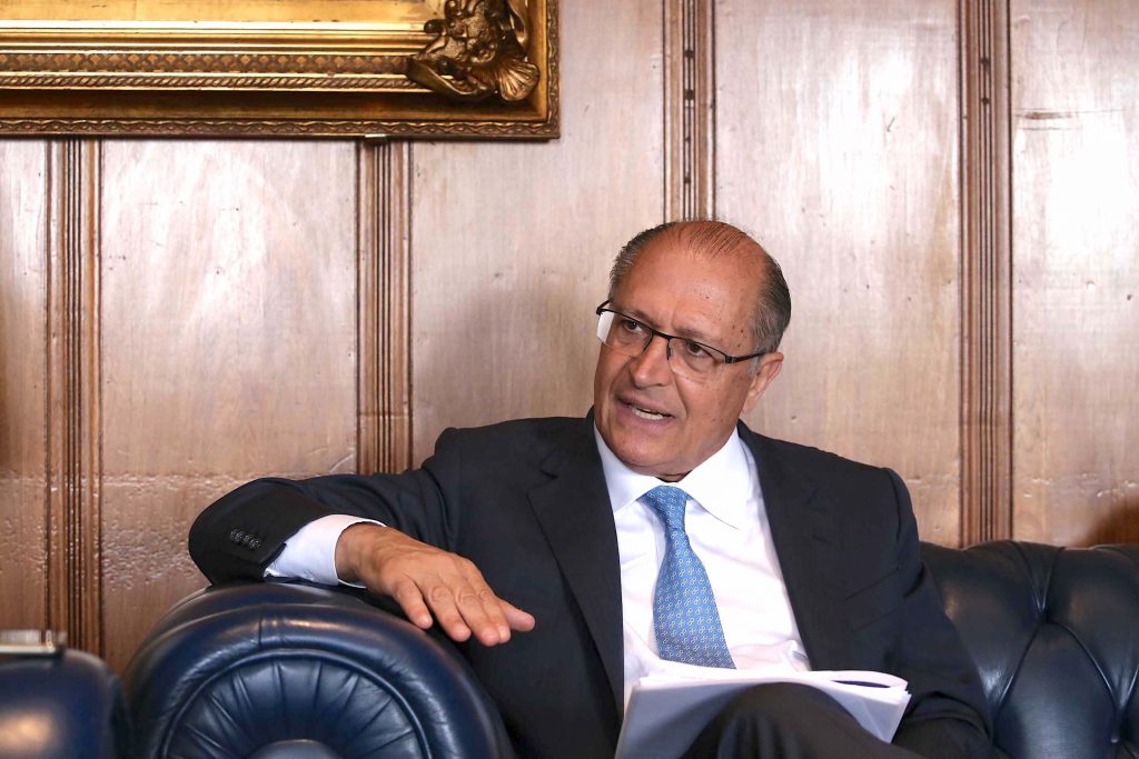 Alckmin conversa com a reportagem no Palácio dos Bandeirantes. Foto: Amanda Perobelli/Estadão